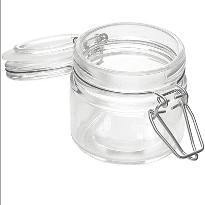 American Metalcraft HMMJ4 4 oz Mini Mason Jar with Hinged Lid - Glass