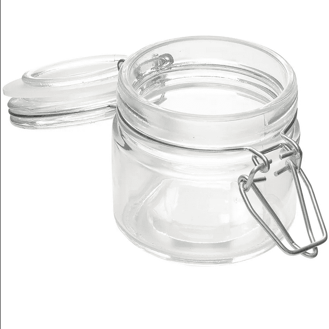 American Metalcraft HMMJ4 4 oz Mini Mason Jar with Hinged Lid - Glass American Metalcraft HMMJ4 4 oz Mini Mason Jar with Hinged Lid - Glass