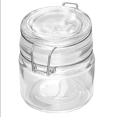 American Metalcraft HMMJ4 4 oz Mini Mason Jar with Hinged Lid - Glass