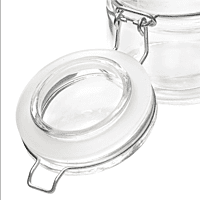 American Metalcraft HMMJ4 4 oz Mini Mason Jar with Hinged Lid - Glass American Metalcraft HMMJ4 4 oz Mini Mason Jar with Hinged Lid - Glass