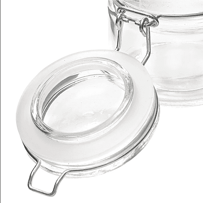 American Metalcraft HMMJ4 4 oz Mini Mason Jar with Hinged Lid - Glass American Metalcraft HMMJ4 4 oz Mini Mason Jar with Hinged Lid - Glass
