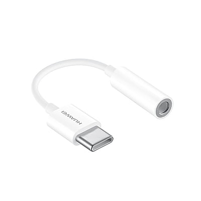 Huawei Usb-c To 3.5 Mm Earphone/headphone Audio Jack Adapter - White