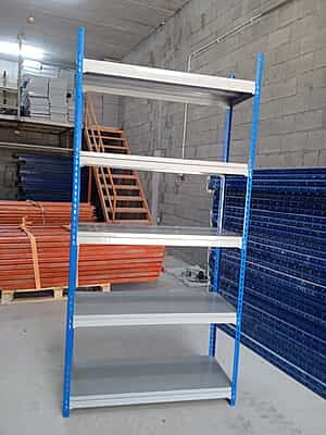Storage Shelving Blue & Grey
