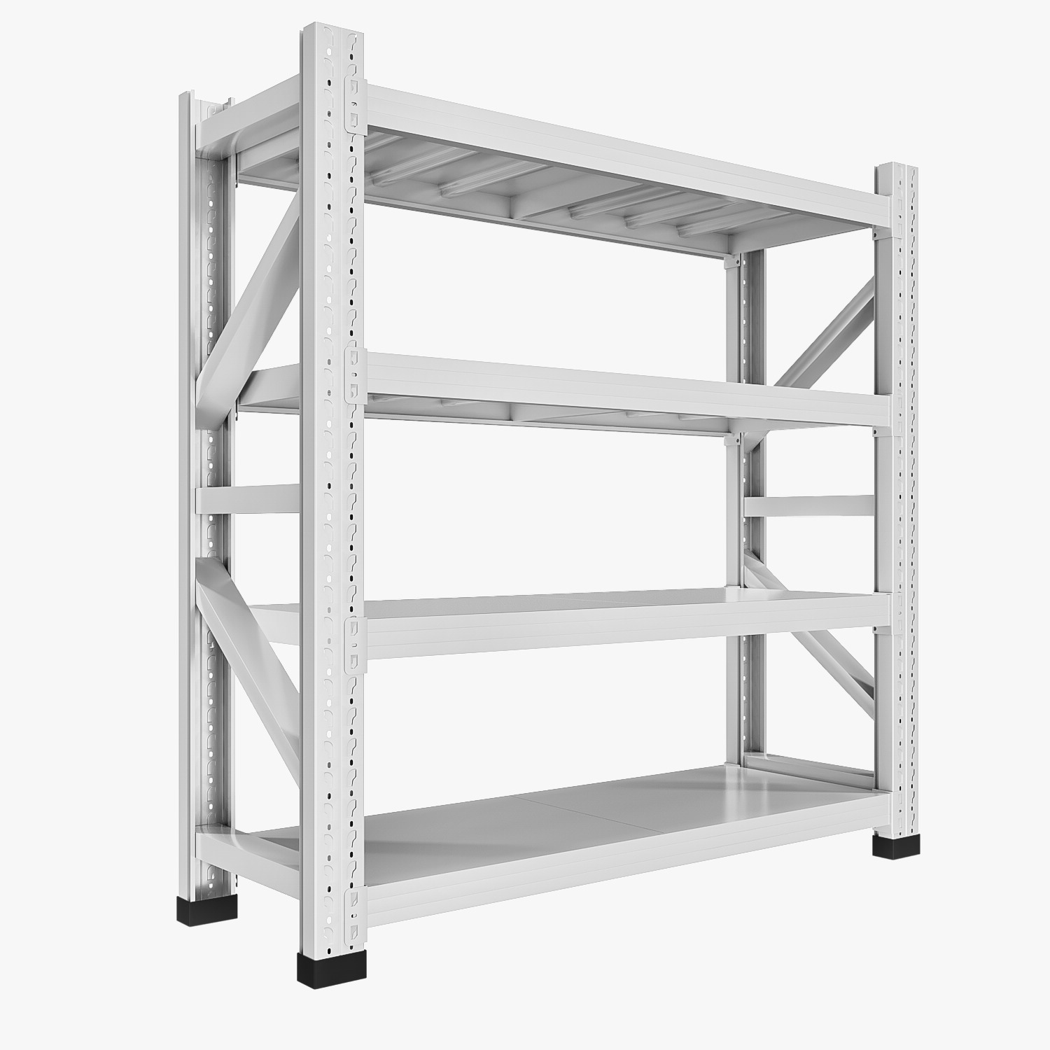 Elegant White Shelving 150x60x200
