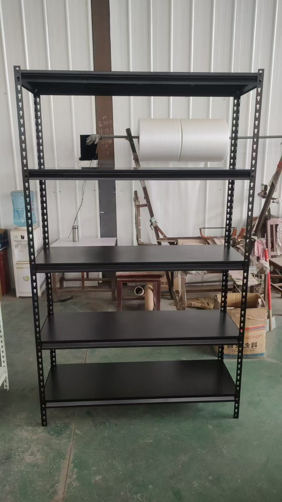 Slim Black Shelving 10x120x198