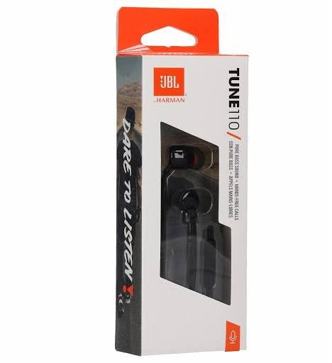 Jbl Tune 110 In Ear Headphone With One Button Remote Black