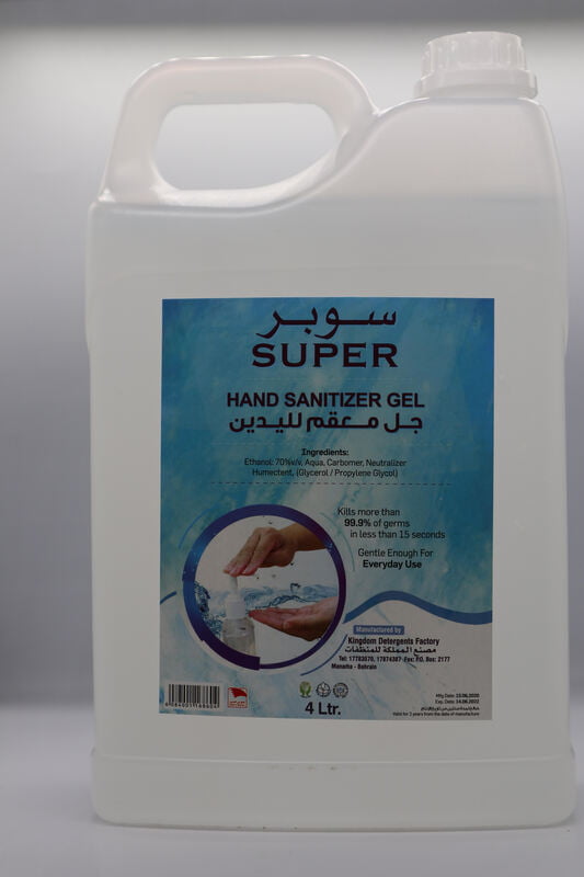 Super Hand Sanitizer 4 Litres - 70% Alcohol Super Hand Sanitizer 4 Litres - 70% Alcohol