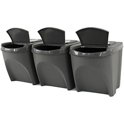 Sortibox Set Of 3 Stackable Recycling Bins Sortibox Set Of 3 Stackable Recycling Bins