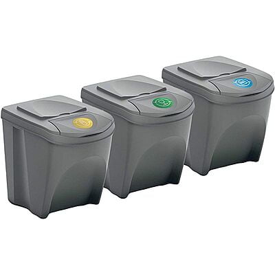 Sortibox Set Of 3 Stackable Recycling Bins Sortibox Set Of 3 Stackable Recycling Bins