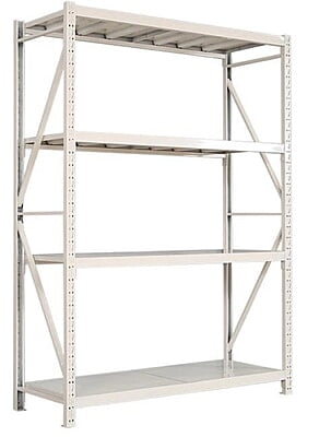 Storage Shelving White W/Metal Sheet