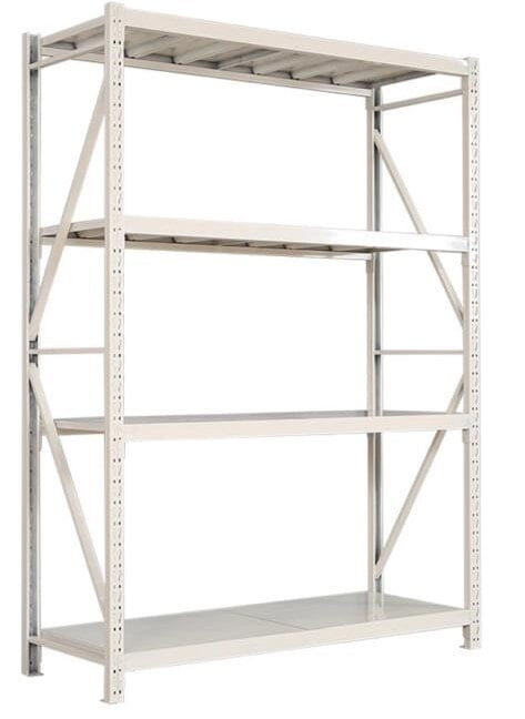 Storage Shelving White W/Metal Sheet